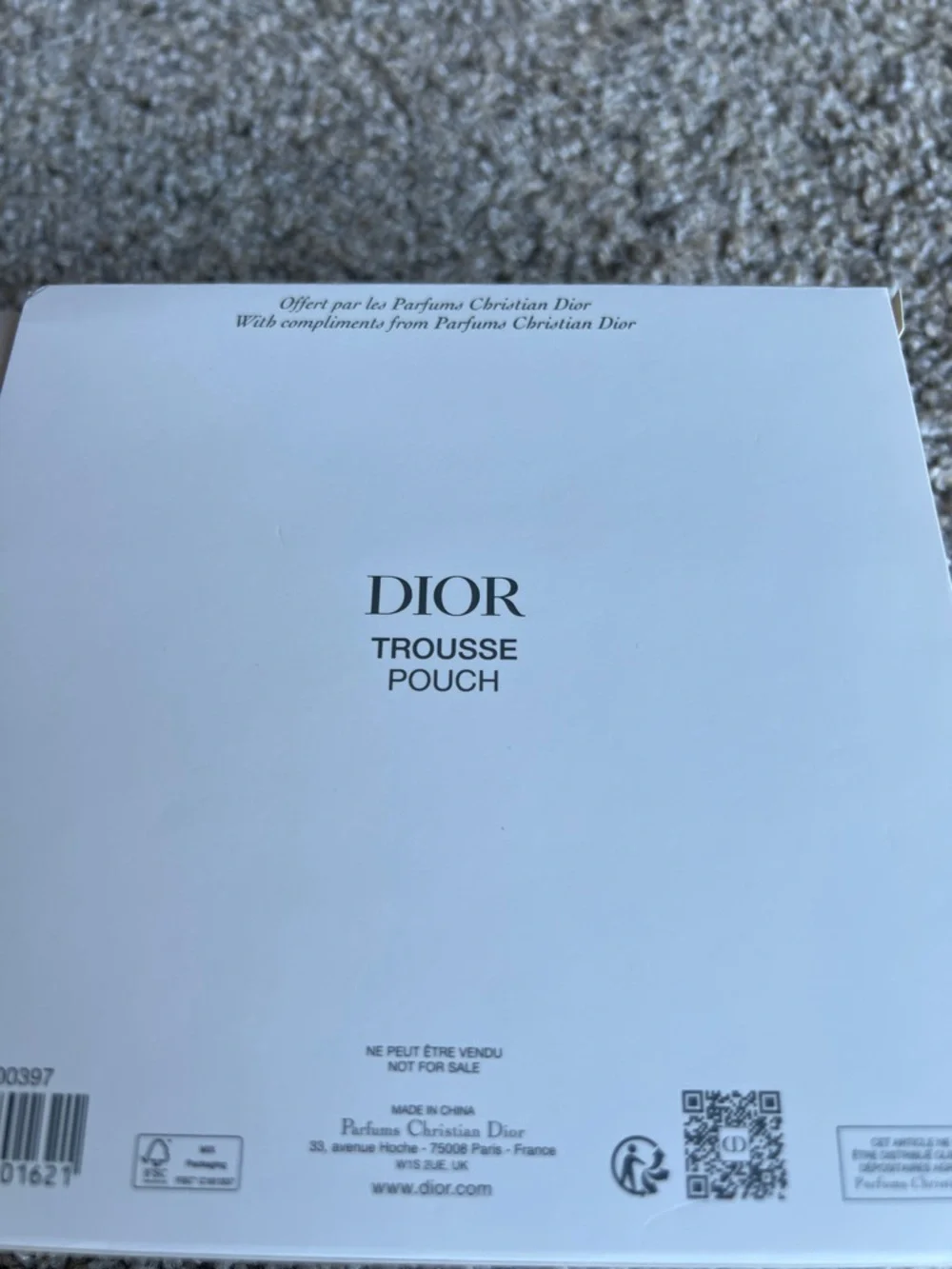 Dior White & Pink Embroidered Butterfly Mesh Pouch NIB - Picture 6 of 10